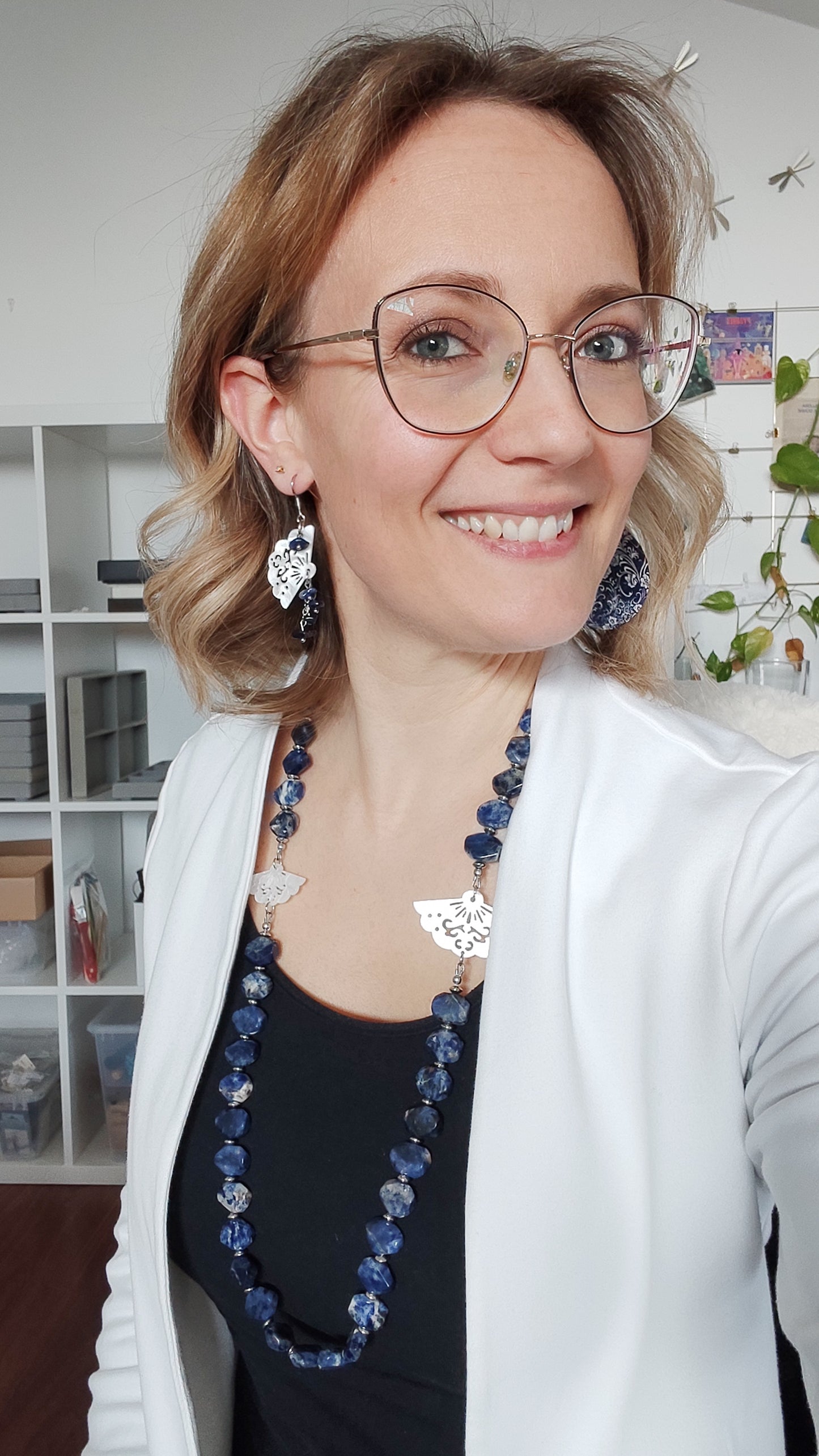 Collana lunga con Sodalite