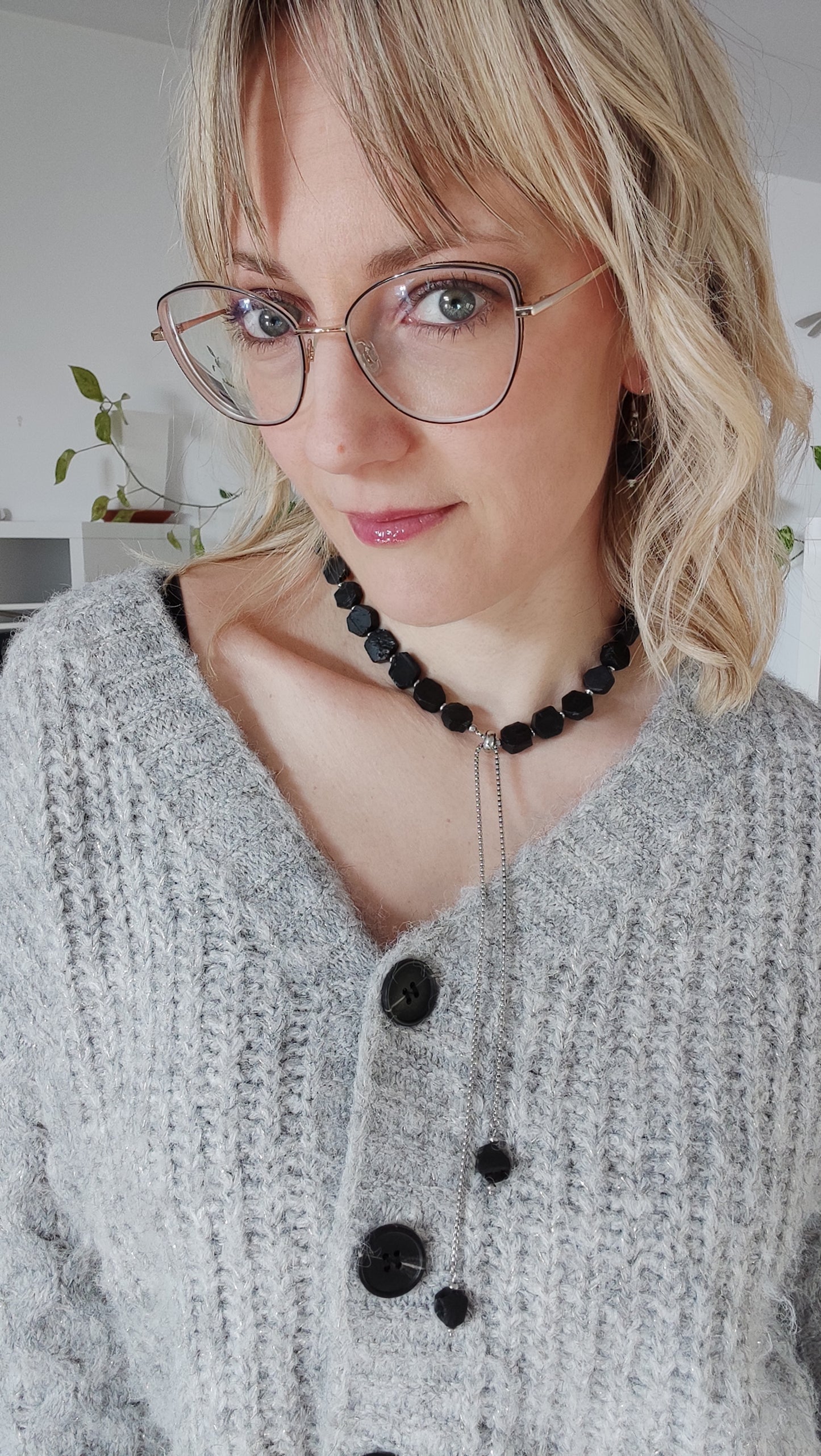 Collana Trasformista con Tormalina Nera