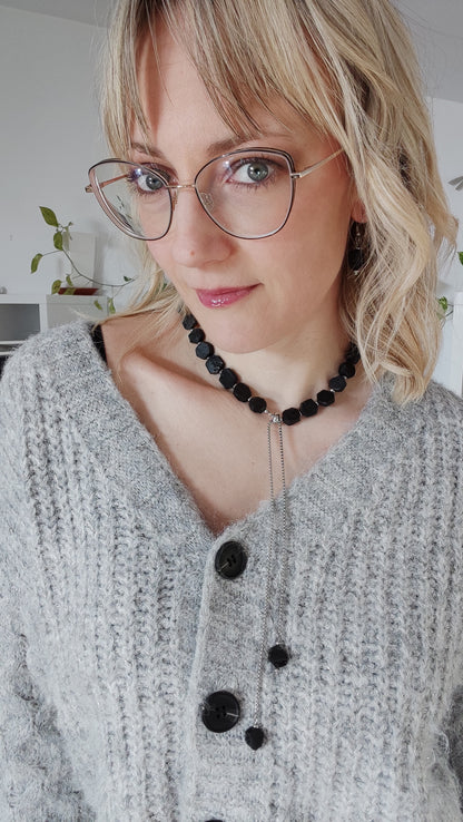 Collana Trasformista con Tormalina Nera