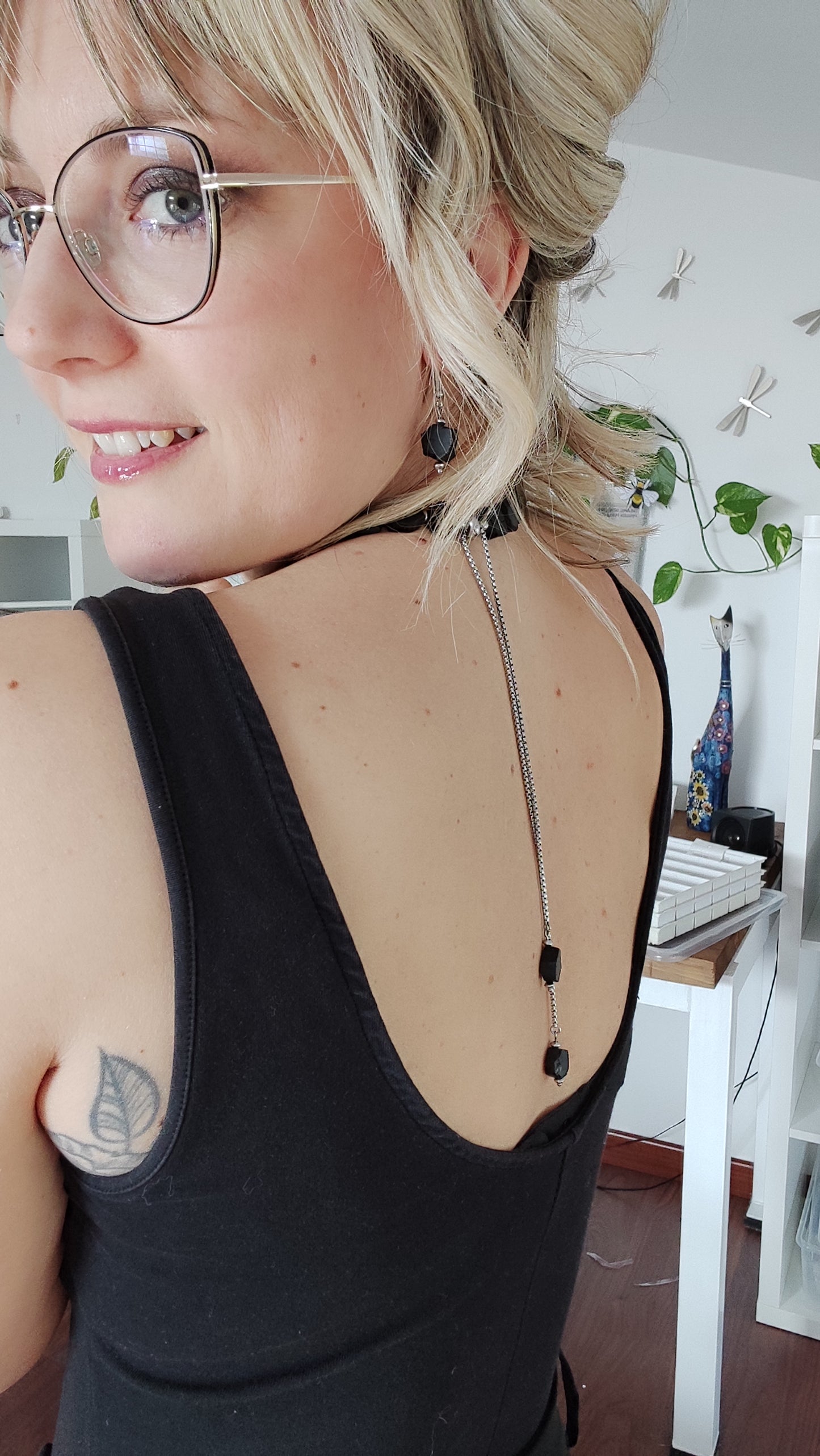 Collana Trasformista con Tormalina Nera