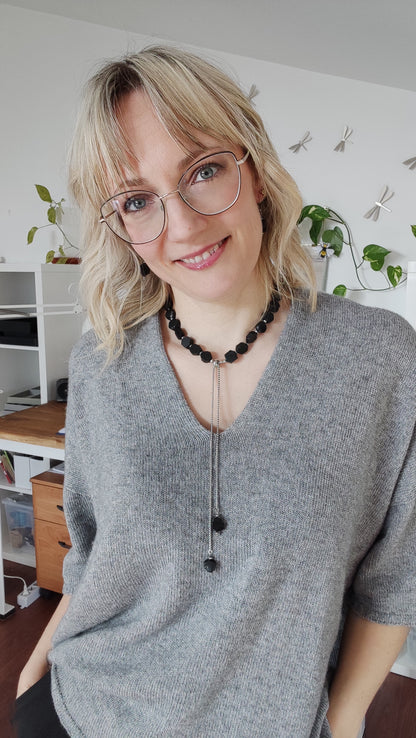 Collana Trasformista con Tormalina Nera