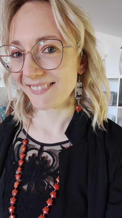 Collana Trasformista con Diaspro Rosso