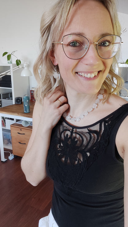 Collana Trasformista con Cristallo di Rocca