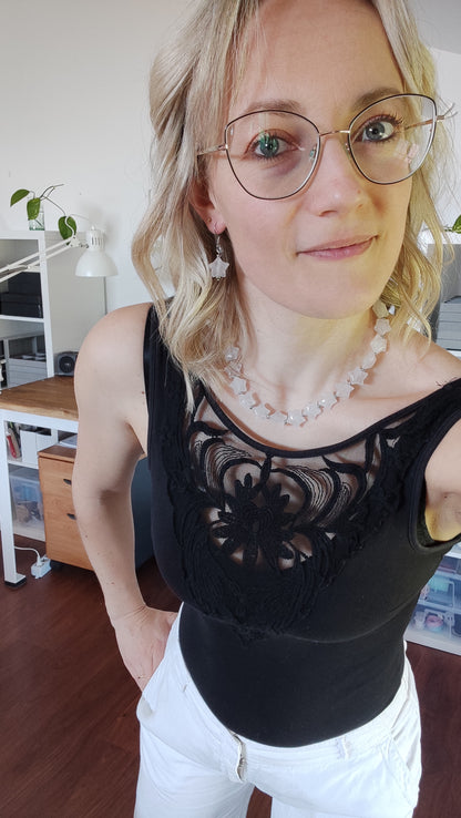 Collana Trasformista con Cristallo di Rocca