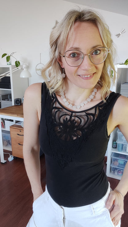 Collana Trasformista con Cristallo di Rocca