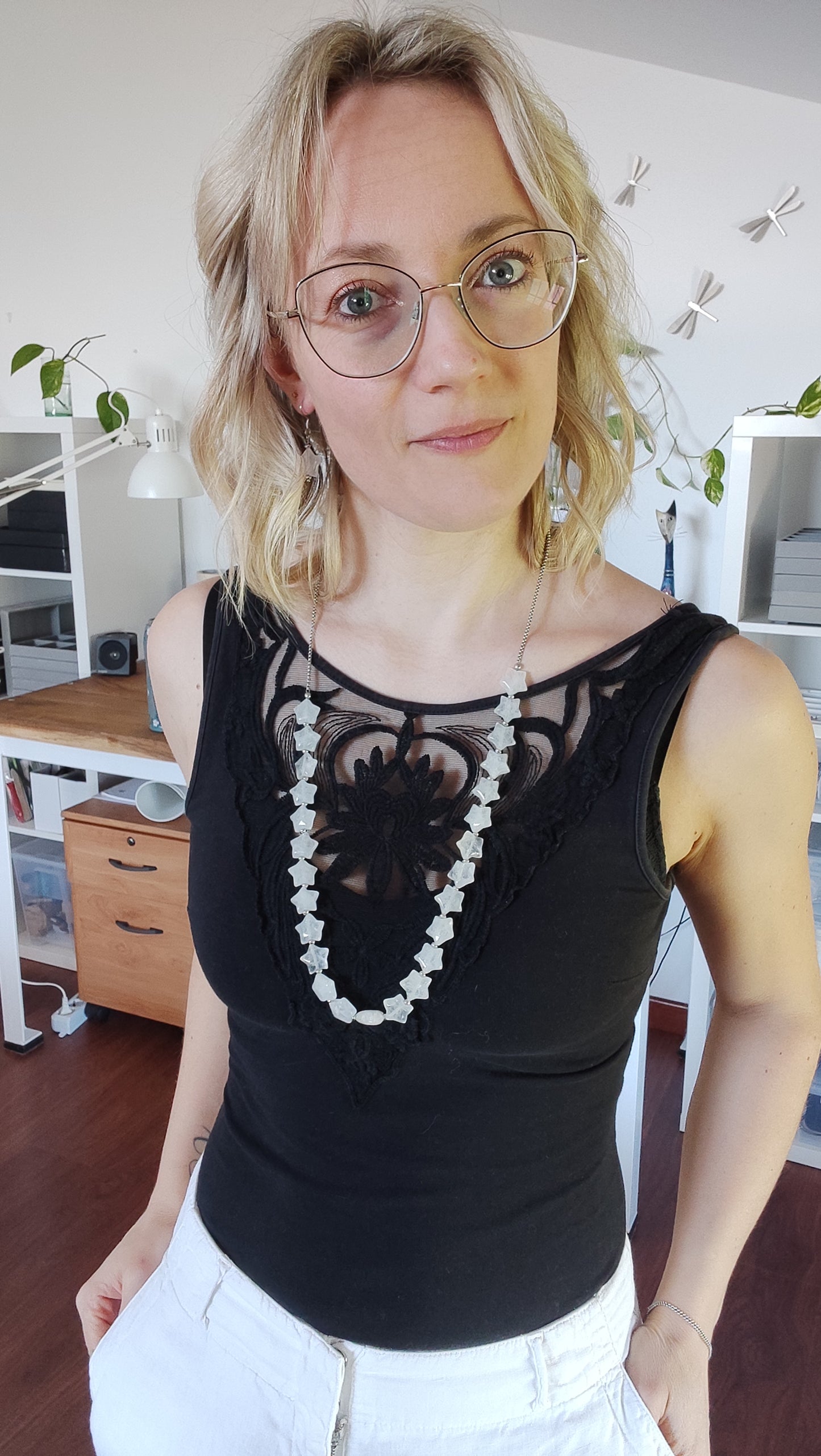 Collana Trasformista con Cristallo di Rocca