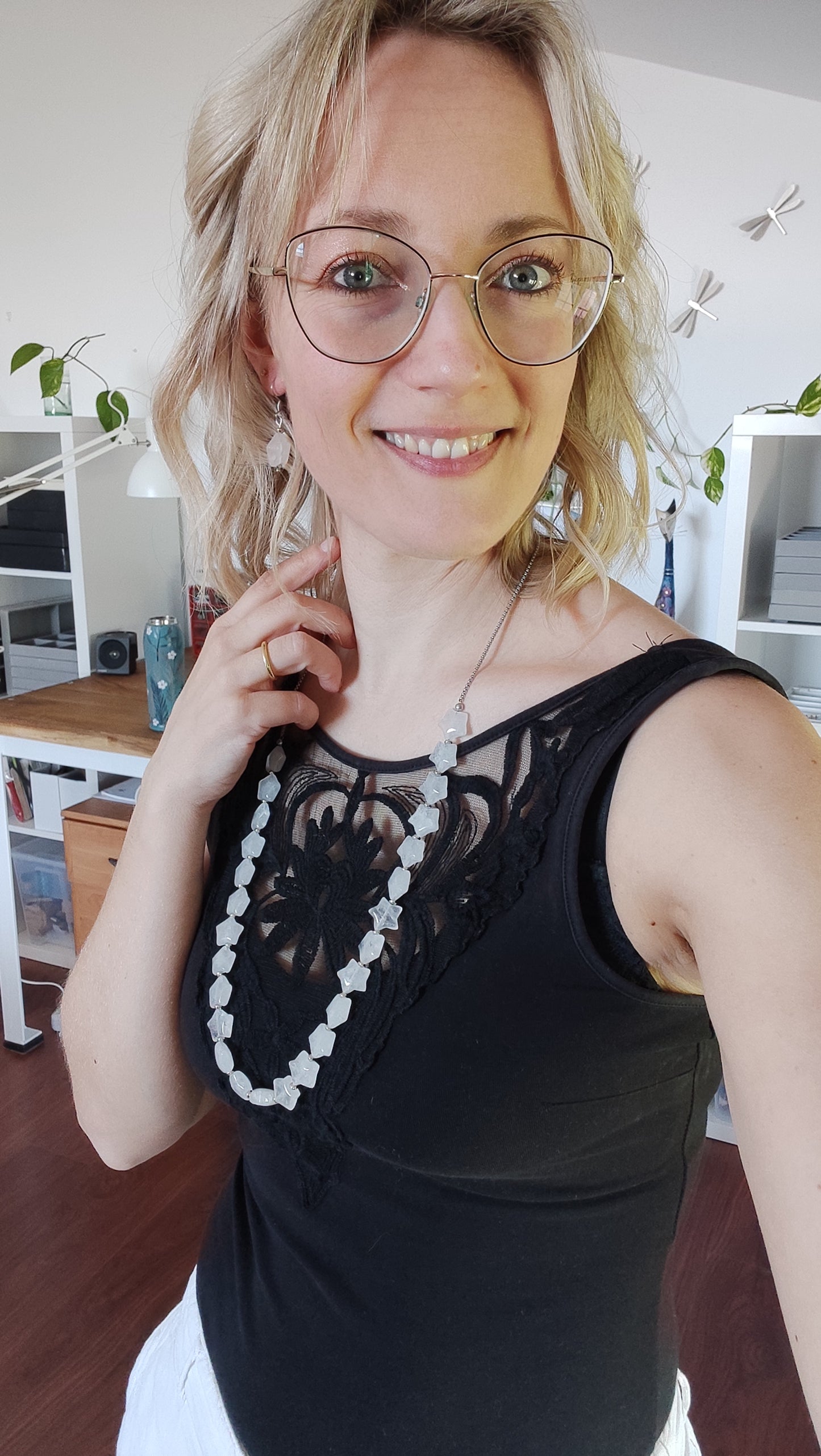 Collana Trasformista con Cristallo di Rocca