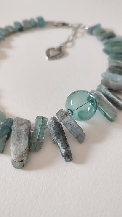Collana Vetro e Cianite