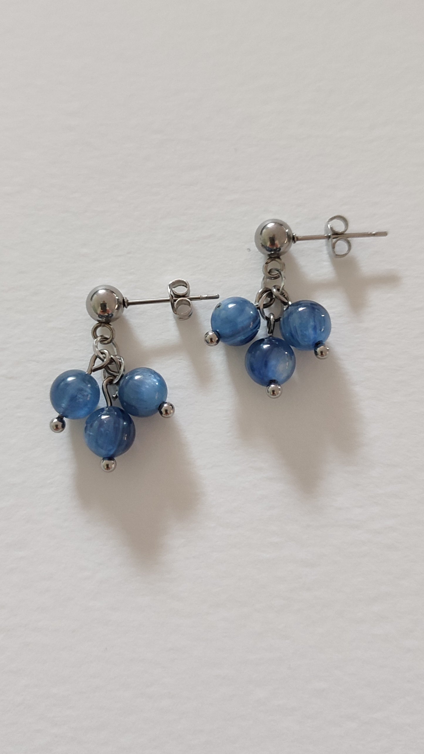 Collana Legno azzurro e Cianite