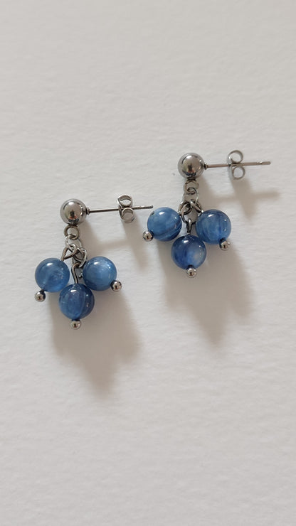 Collana Legno azzurro e Cianite