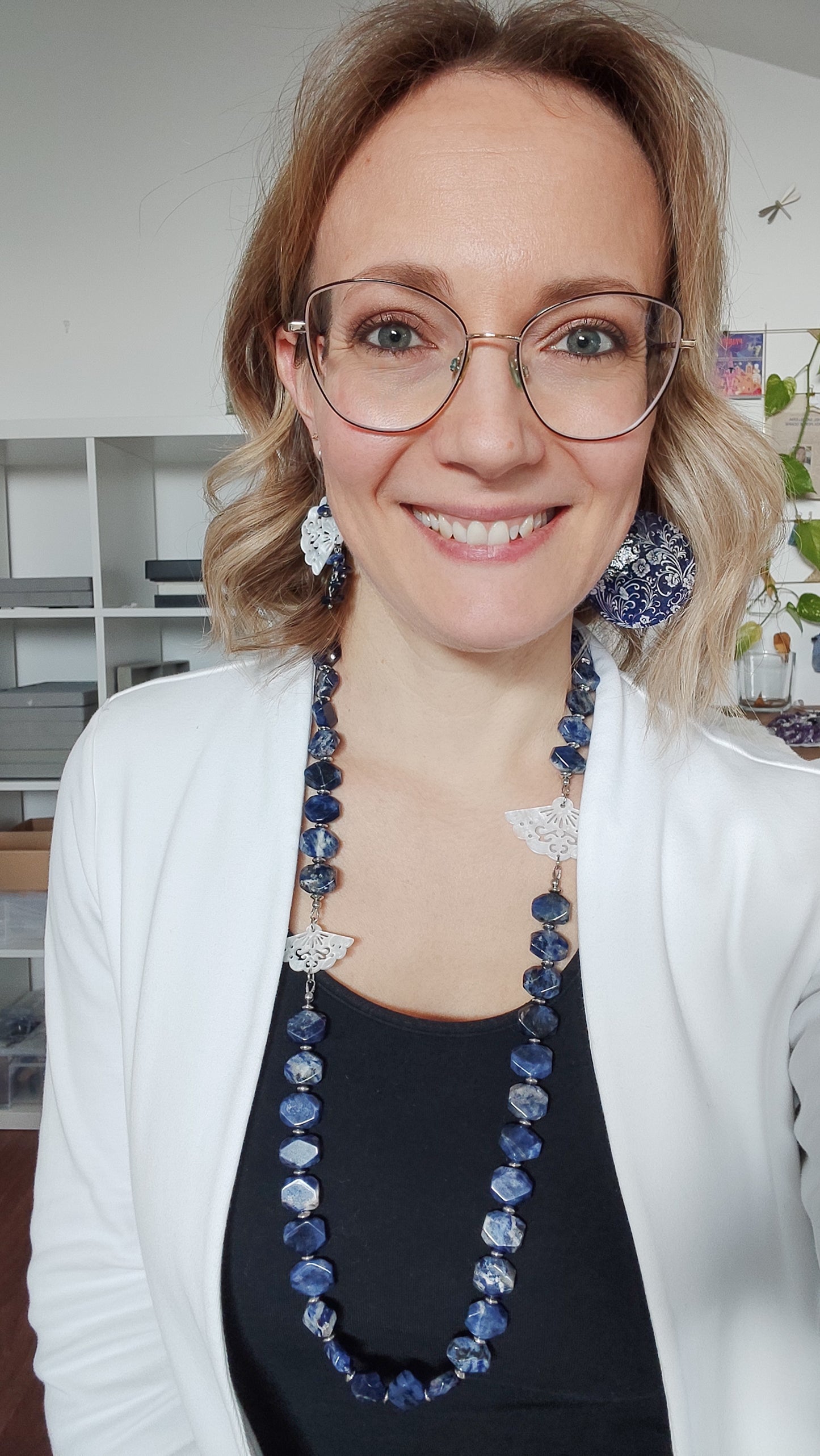 Collana lunga con Sodalite