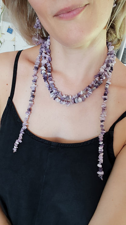 Sciarpa in Lepidolite