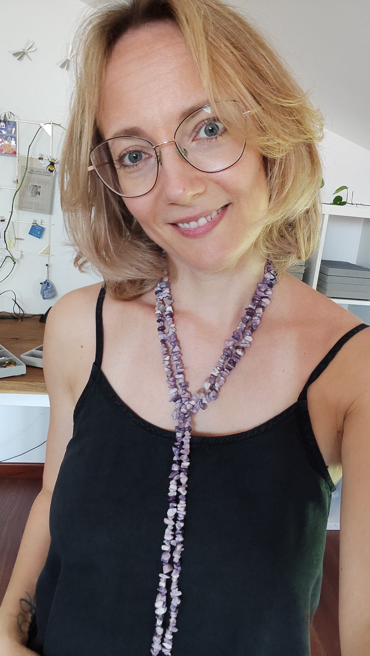 Sciarpa in Lepidolite