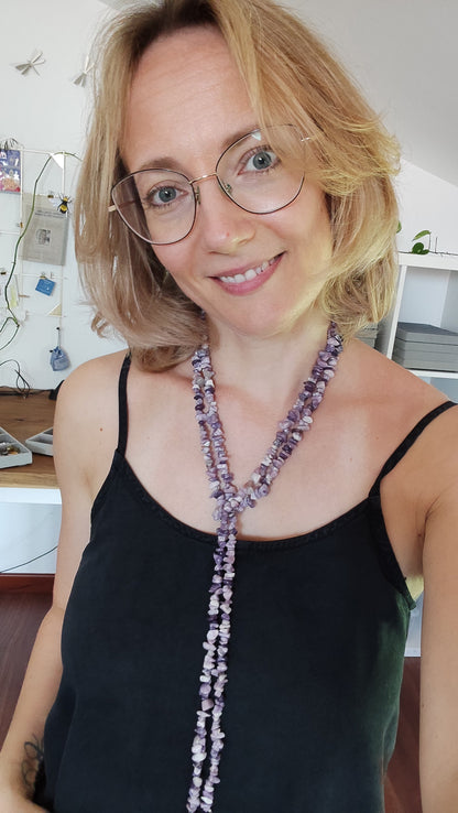 Sciarpa in Lepidolite