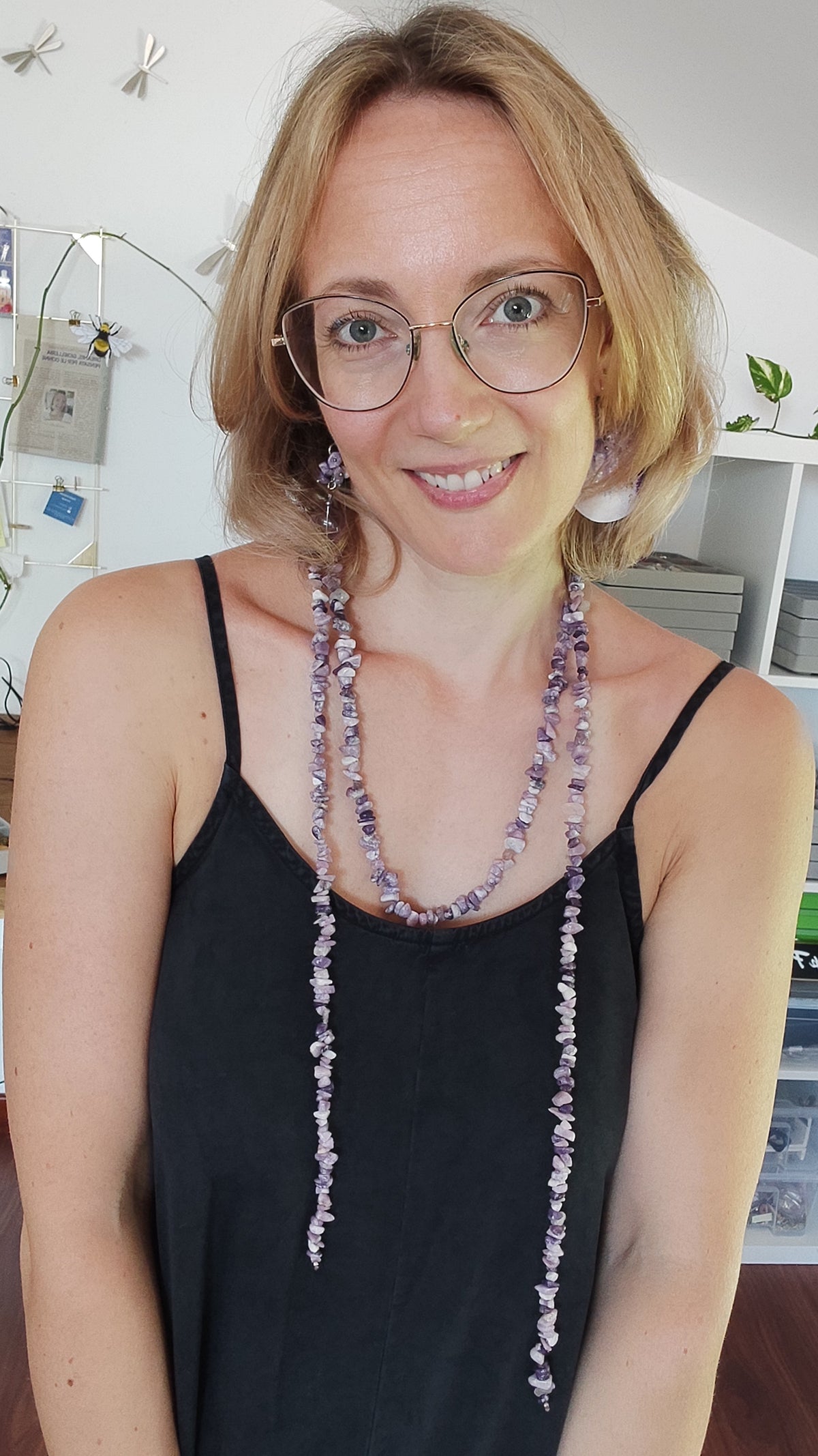 Sciarpa in Lepidolite